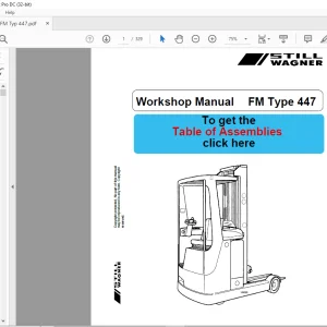 STILL Wagner FM Type 447 Workshop Manual - PDF DOWNLOAD