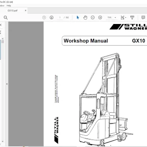 STILL Wagner STED Forklift GX10 Workshop Manual  - PDF DOWNLOAD