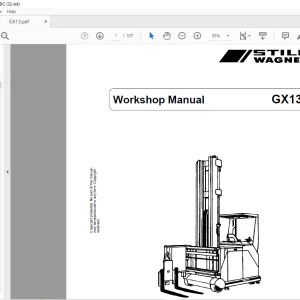 STILL Wagner STED Forklift GX13 Workshop Manual - PDF DOWNLOAD