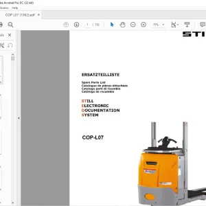 Still COP-L07 Still Electronic Documentation System Spare Parts List Manual - PDF DOWNLOAD