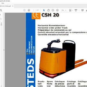 Still CSH 20 Horizontal Order picker Truck Spare Parts List Manual  - PDF DOWNLOAD
