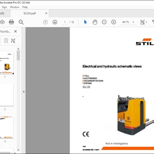 Still Diesel forklift SU 20 Electrical and hydraulic schematic Manual - PDF DOWNLOAD