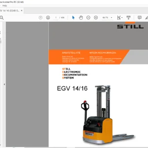 Still EGV 14 16 Walkle-high Lift Truck Still Electronic Documentation System Spare Parts List Manual  - PDF DOWNLOAD