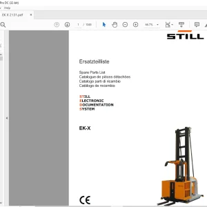 Still EK-X Still Electronic Documentation System Spare Parts List Manual 2131-2133 - PDF DOWNLOAD