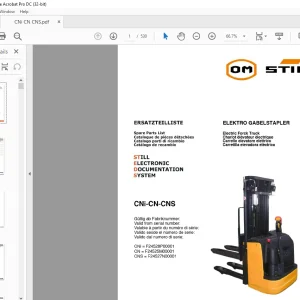 Still Electric Forck Truck CNi-CN-CNS Still Electronic Documentation System Spare Parts List Manual - PDF DOWNLOAD