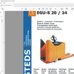 Still Electric Pallet Truck EGU-S 20 24 Spare Parts List Manual  - PDF DOWNLOAD