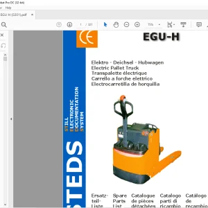 Still Forklift EGU-M Electric Pallet Truck Spare Parts List Manual - PDF DOWNLOAD