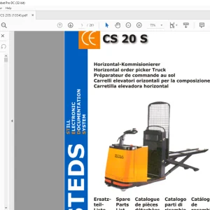 Still Horizontal order packer Truck CS 20 S Still Electronic Documentation System Spare Parts List Manual  - PDF DOWNLOAD