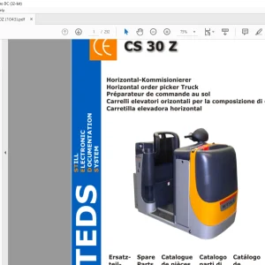 Still Horizontal order packer Truck CS 30 Z Still Electronic Documentation System Spare Parts List Manual - PDF DOWNLOAD