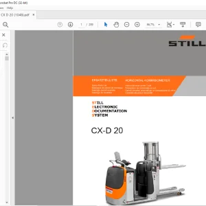 Still Horizontal order packer Truck CX-D 20 Still Electronic Documentation System Spare Parts List Manual - PDF DOWNLOAD