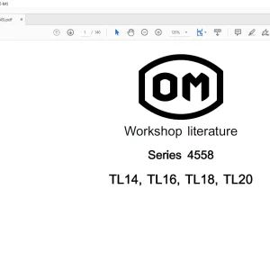 Still OM Forklift TL14 TL16 TL18 TL20 Series 4558 Workshop Manual - PDF DOWNLOAD