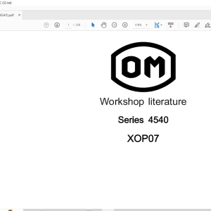 Still OM  Forklift XOP07 Series 4540 Workshop Manual-  PDF DOWNLOAD