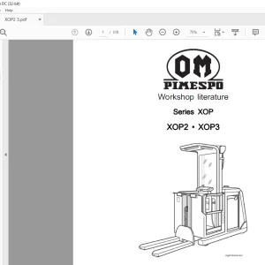 Still OM Pimespo Forklift Series XOP XOP2 XOP3 Workshop Manual - PDF DOWNLOAD
