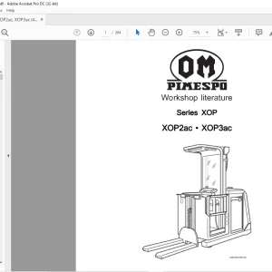 Still OM Pimespo Series Series XOP XOP2ac  XOP3ac Workshop Manual - PDF DOWNLOAD