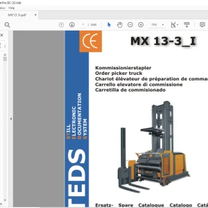 Still Order picker truck MX 13-3 I Spare Parts List Manual - PDF DOWNLOAD