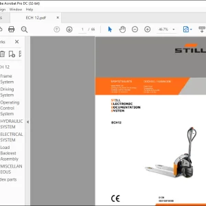 Still Pallet Track ECH12 Still Electronic Documentation System Spare Parts List Manual  - PDF DOWNLOAD