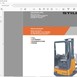 Still Reach mast stacker FM (Typ 447) Spare Parts List Manual - PDF DOWNLOAD
