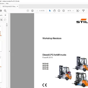 Still STED Diesel LPG forklift trucks Facelift 2015 RX70-22 RX70-25 RX70-30 RX70-35 Workshop Manual - PDF DOWNLOAD