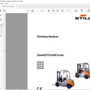 Still STED Diesel LPG forklift trucks RX70-22 RX70-25 RX70-30 RX70-35 Workshop Manual 171866 - PDF DOWNLOAD