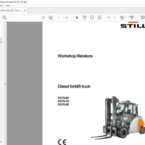 Still STED Diesel forklift truck RX0-60 RX70-70 RX70-80 Workshop Manual - PDF DOWNLOAD