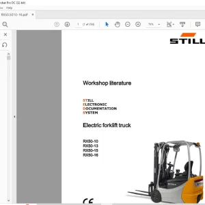 Still STED Electric Forklift Truck RX50-10 RX50-13 RX50-15 RX50-16 Workshop Manual - PDF DOWNLOAD