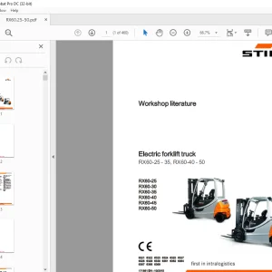 Still STED Electric Forklift Truck RX60-25-35,RX60-40-50 RX60-25 RX60-30 RX60-35 RX60-40 RX60-45 RX60-50 Workshop Manual - PDF DOWNLOAD