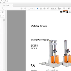 Still STED Electric Pallet Stacker ECV10C-10 ECV10iC-10 ECV10-10 Workshop Manual  - PDF DOWNLOAD