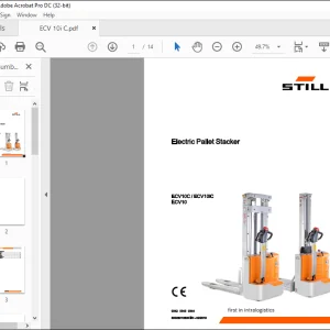 Still STED Electric Pallet Stacker ECV10C ECV10iC ECV10 Circuit diagrams Manual  - PDF DOWNLOAD