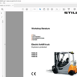 Still STED Electric forklift truck Explosion-protected RX60-25 RX60-30 RX60-35 Workshop Manual - PDF DOWNLOAD