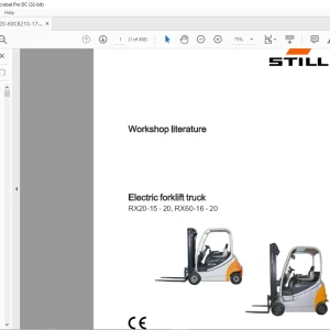 Still STED Electric forklift truck RX20-15-20, RX60-16-20 Workshop manual - PDF DOWNLOAD