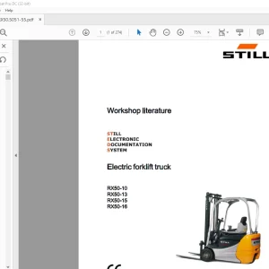 Still STED Electric forklift truck RX50-10 RX50-13 RX50-15 RX50-16 Workshop Manual - PDF DOWNLOAD