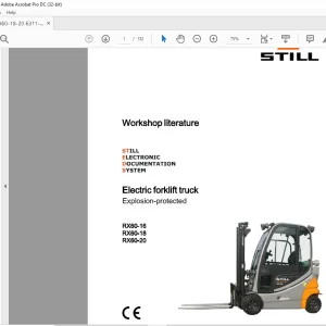 Still STED Electric forklift truck RX60-16 RX60-18 RX60-20 Workshop Manual - PDF DOWNLOAD