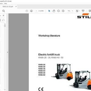 Still STED Electric forklift truck RX60-25-35, RX60-40-50 Workshop manual  - PDF DOWNLOAD