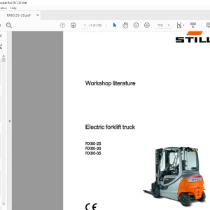 Still STED Electric forklift truck RX60-25 RX60-30 RX60-35 Workshop Manual - PDF DOWNLOAD