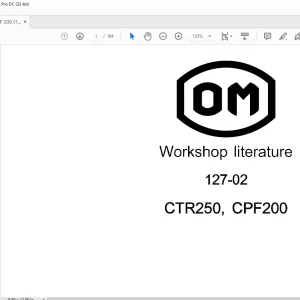 Still STED Forklift CTR250, CPF200 Workshop Manual  - PDF DOWNLOAD
