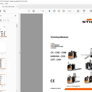 Still STED Forklift CX-CXD-CXM KANVAN-CXS CXT-CXH Workshop Manual  - PDF DOWNLOAD