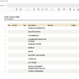 Still STED Forklift CX-D CX-H Horizontal order picker truck Spare Parts List Manual - PDF DOWNLOAD