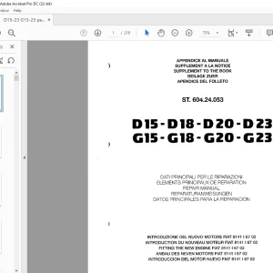 Still STED Forklift D 15 -D 18 -D ZO -D Z3 Gl5-GIB-GZO-GZ3 SUPPLEMENT TO THE BOOK REPAIR Manual - PDF DOWNLOAD