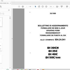 Still STED Forklift Dl30CH Dl35C Dl40C DI150C500 SUPPLEMENT TO THE BOOK REPAIR MANUAL  - PDF DOWNLOAD