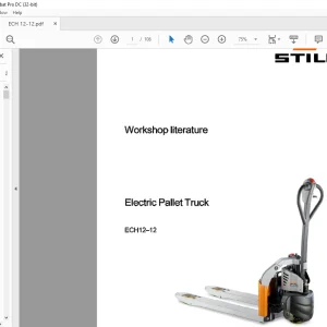 Still STED Forklift ECH12-12 Electric Pallet Truck Workshop Manual - PDF DOWNLOAD