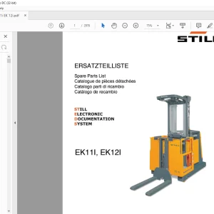 Still STED Forklift EK11 I EK12I Spare Parts List Manual - PDF DOWNLOAD