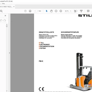 Still STED Forklift FM-X Reach mast stacker Spare Parts List Manual- PDF DOWNLOAD