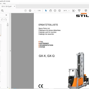 Still STED Forklift GX-X GX-Q Spare Parts List Manual - PDF DOWNLOAD