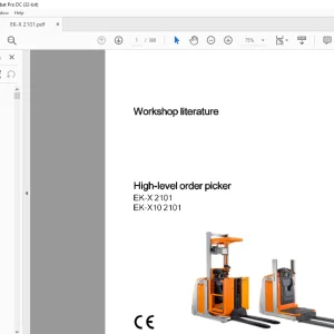 Still STED Forklift High-level order picker EK-X2101 EK-X10 2101 Workshop Manual  - PDF DOWNLOAD