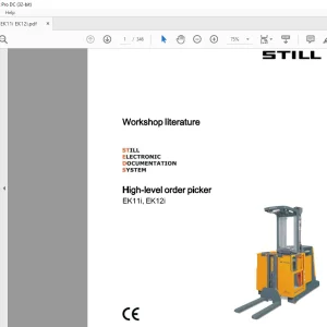 Still STED Forklift High-level order picker EK11i, EK12i Workshop Manual - PDF DOWNLOAD