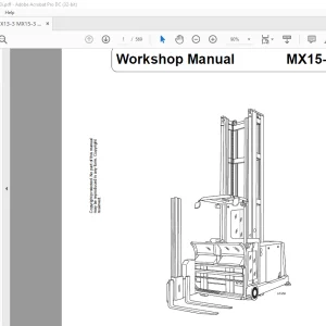 Still STED Forklift MX15-3 Workshop Manual - PDF DOWNLOAD