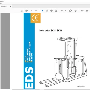 Still STED Forklift Order picker EK11, EK12 Workshop Manual - PDF DOWNLOAD