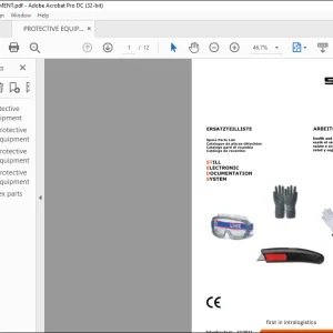 Still STED Forklift Protective Equipment health and safety Spare Parts List Manual - PDF DOWNLOAD