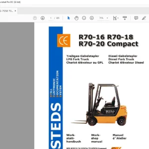 Still STED Forklift R70-l6 R70-l8 R70-20 Compaet Diesel Fork Tr1.4ck Workshop Manual - PDF DOWNLOAD