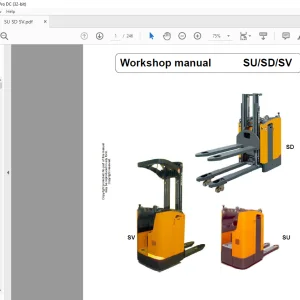 Still STED Forklift SU SD SV Workshop Manual - PDF DOWNLOAD